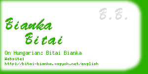 bianka bitai business card